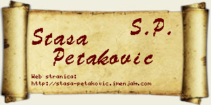 Staša Petaković vizit kartica